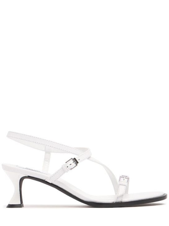 Moschino: 50mm Mini Buckles leather sandals - women_0 | Luisa Via Roma