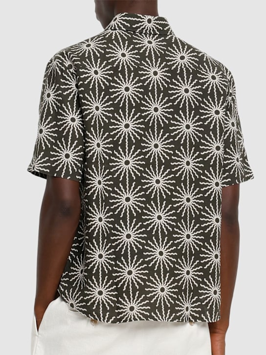 Frescobol Carioca: Castro Copa Sol printed linen shirt - Seawood - men_2 | Luisa Via Roma