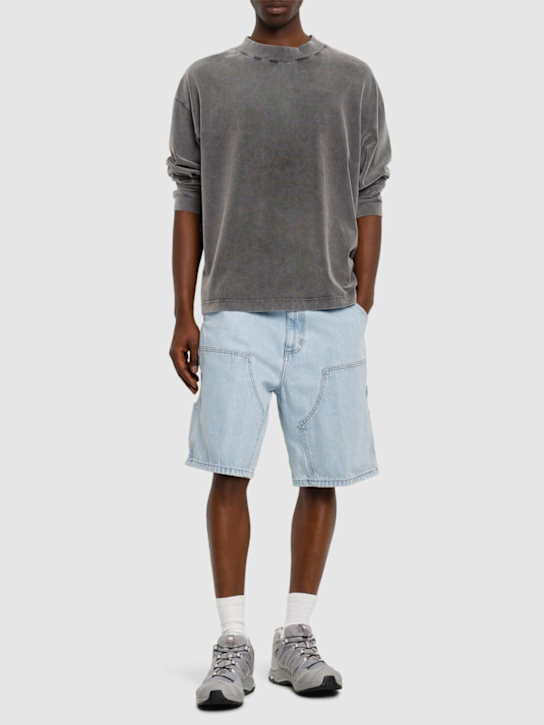 Carhartt WIP: Double Knee cotton denim shorts - men_1 | Luisa Via Roma