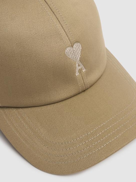 AMI Paris: ADC cotton hat - Beige/Blue - men_2 | Luisa Via Roma