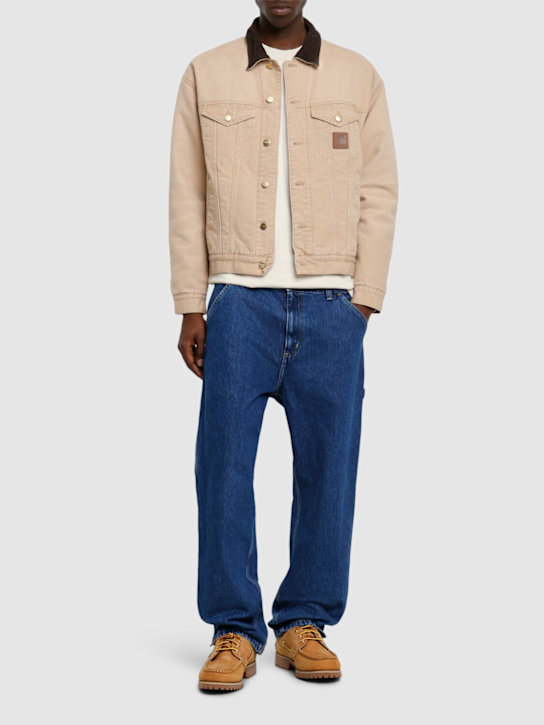 Carhartt WIP: Smith single knee denim jeans - Stone Washed - men_1 | Luisa Via Roma