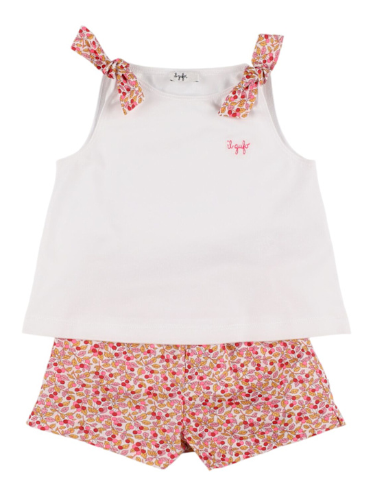 Il Gufo: Top e shorts in popeline stretch - kids-girls_0 | Luisa Via Roma