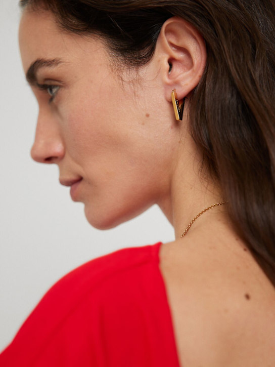 Versace: Logo drop earrings - women_1 | Luisa Via Roma
