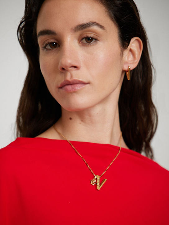 Versace: Logo pendant necklace - women_1 | Luisa Via Roma