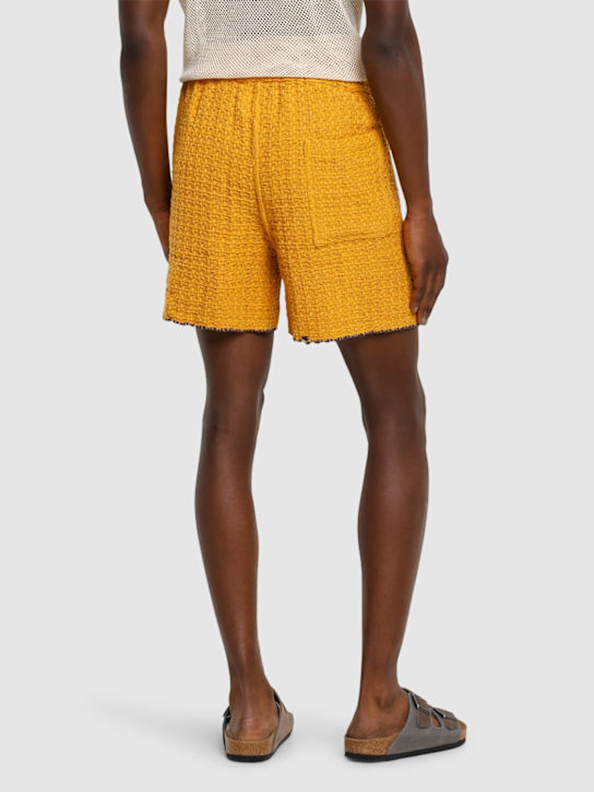 Harago: Daisy appliqué crochet shorts - White - men_2 | Luisa Via Roma