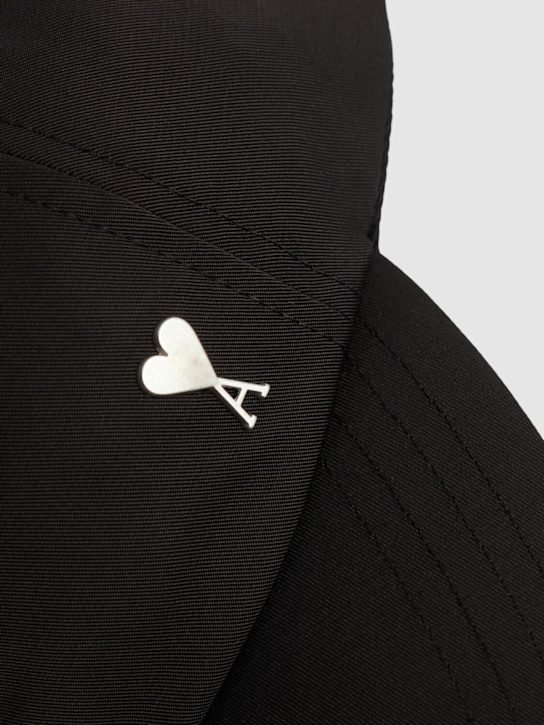 AMI Paris: ADC cotton hat w/ stud logo - Black - men_2 | Luisa Via Roma