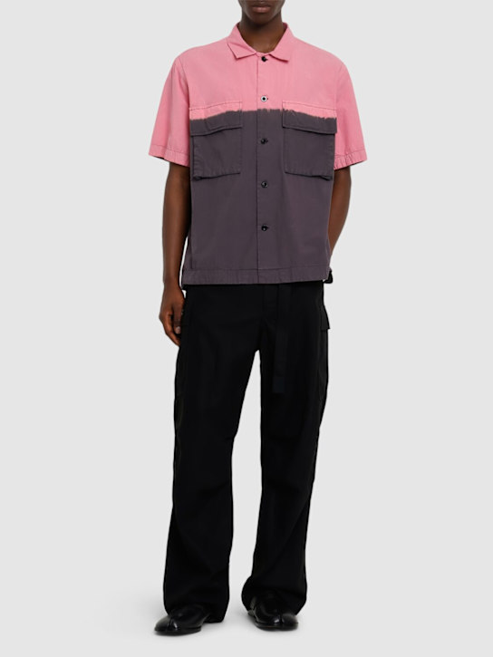 Sacai: Garment dyed shirt - Grey - men_1 | Luisa Via Roma