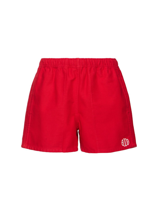 Bode: Spring twill field shorts - Red - men_0 | Luisa Via Roma