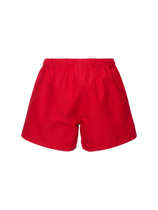 Bode: Spring twill field shorts - Red - men_3 | Luisa Via Roma