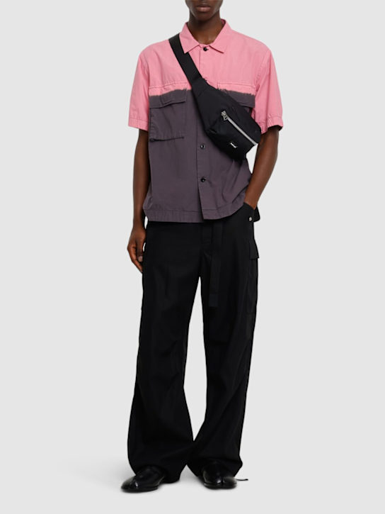 Sacai: Cotton twill pants - Black - men_1 | Luisa Via Roma
