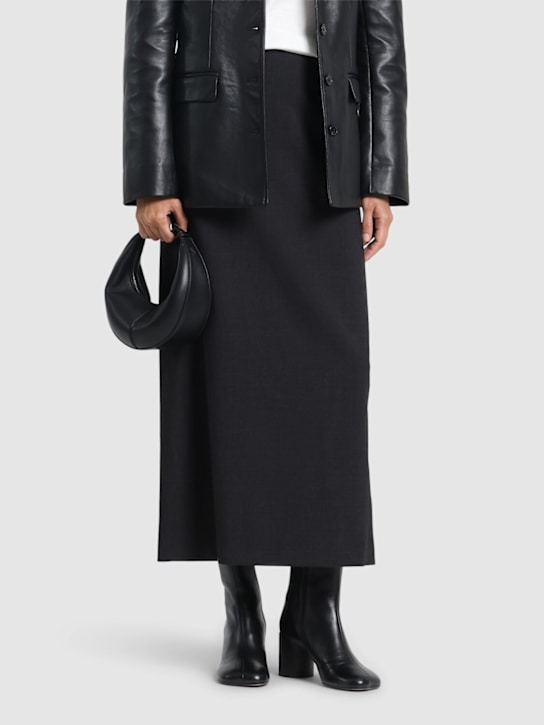 MM6 Maison Margiela: 70mm Nappa leather ankle boots - women_1 | Luisa Via Roma