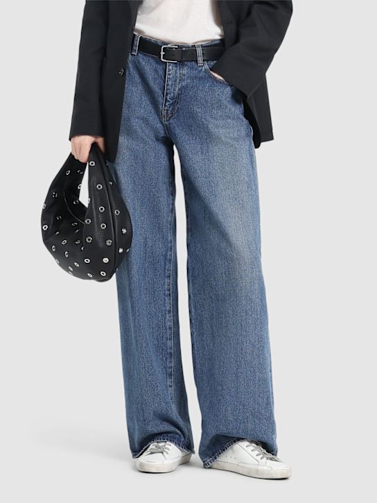 Golden Goose: 20毫米Super-Star皮革运动鞋 - 白色/白金色 - women_1 | Luisa Via Roma