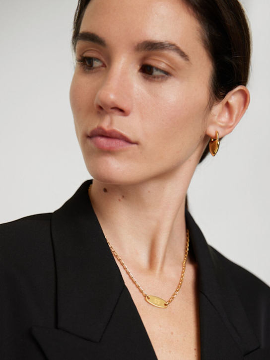 Balenciaga: Everyday brass necklace - Shiny Gold - women_1 | Luisa Via Roma