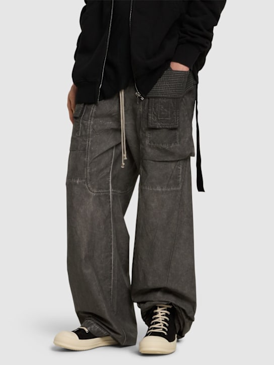 Rick Owens DRKSHDW: Canvas high sneakers - men_1 | Luisa Via Roma