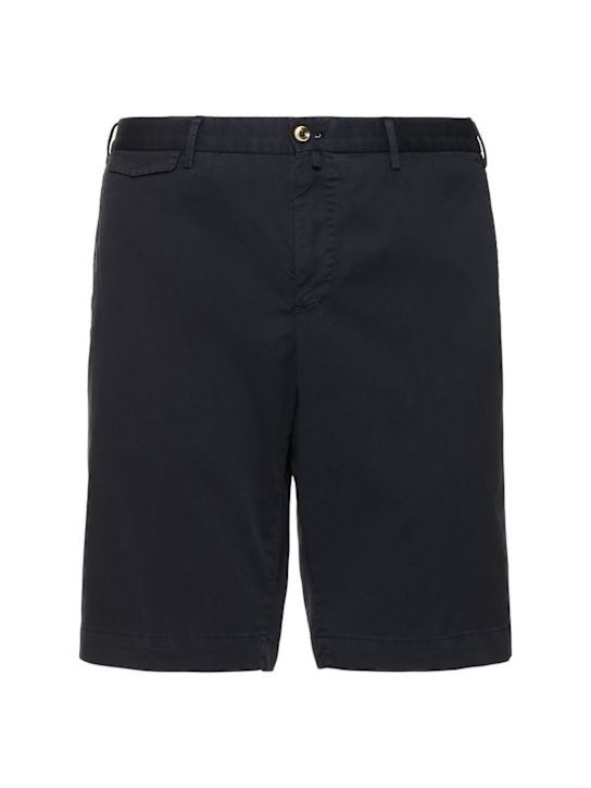 PT Torino: Light stretch gabardine shorts - men_0 | Luisa Via Roma
