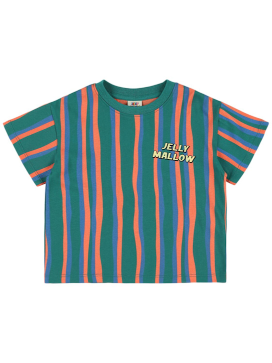 Jellymallow: ストライプ柄コットンジャージーTシャツ - kids-boys_0 | Luisa Via Roma