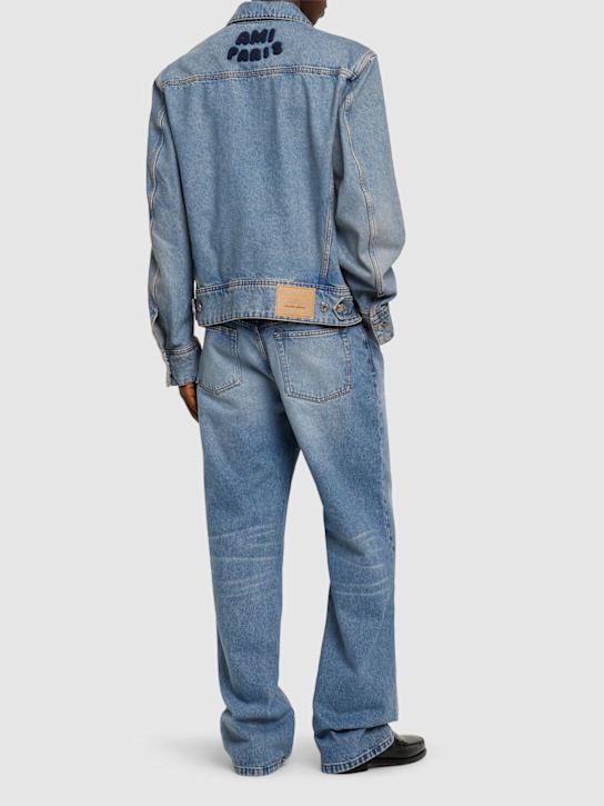 AMI Paris: Ami Paris cotton denim trucker jacket - men_1 | Luisa Via Roma