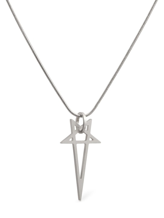 Rick Owens: Pentagram charm necklace - men_0 | Luisa Via Roma