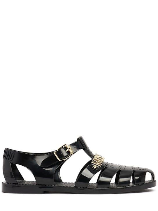 Moschino: Logo PVC sandals - men_0 | Luisa Via Roma