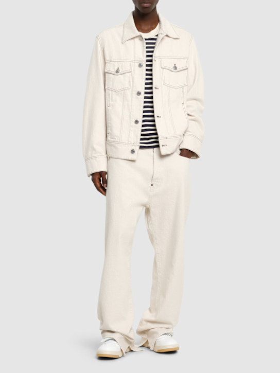 AMI Paris: Ami Paris denim trucker jacket - men_1 | Luisa Via Roma