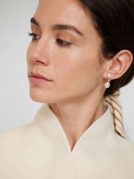RAGBAG: Odile dualism long pearl earrings - Pearl/Gold - women_1 | Luisa Via Roma