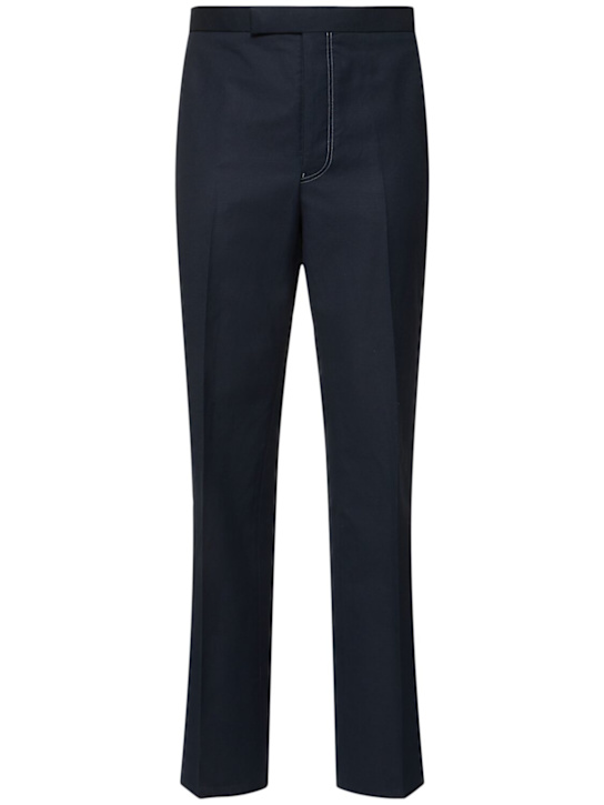 Low rise cotton & linen backstrap pants - Thumbnail 1
