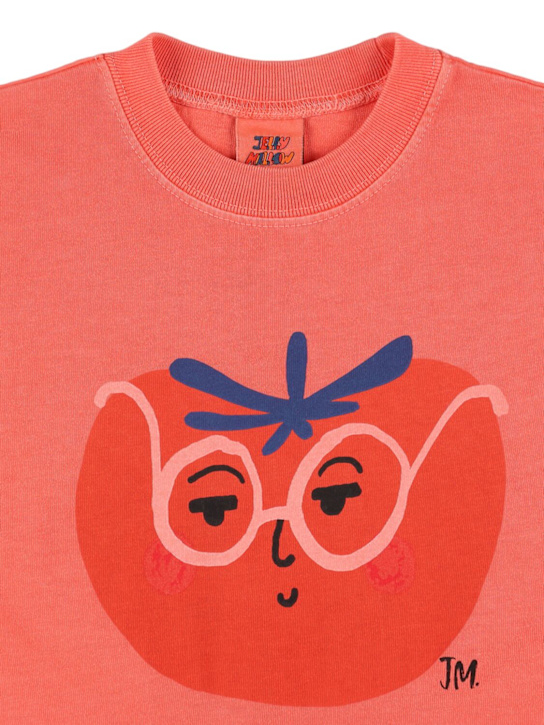 Jellymallow: T-shirt in jersey di cotone con stampa Tomato - Arancione - kids-boys_1 | Luisa Via Roma