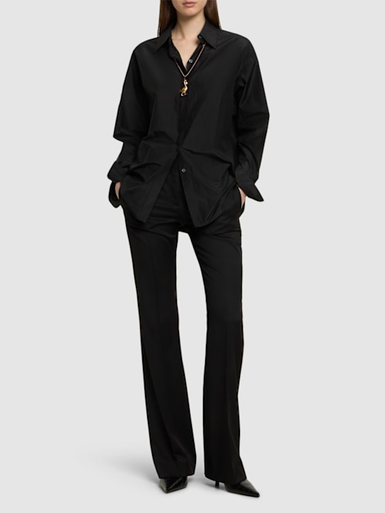 Moschino: Wool straight pants - women_1 | Luisa Via Roma