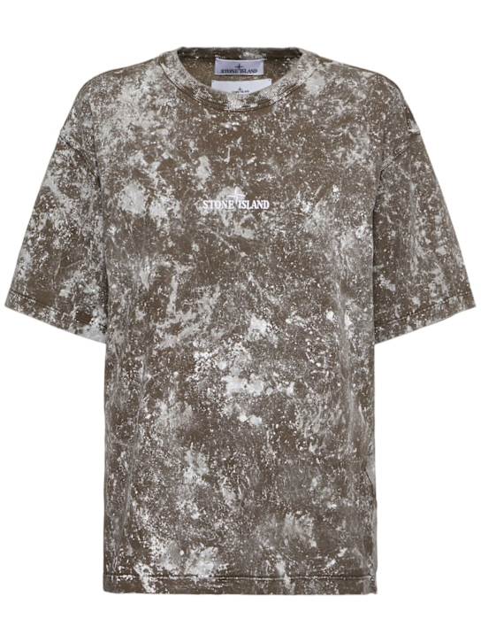 Stone Island: LuisaViaRoma short sleeve t-shirt - Verde Militare - women_0 | Luisa Via Roma