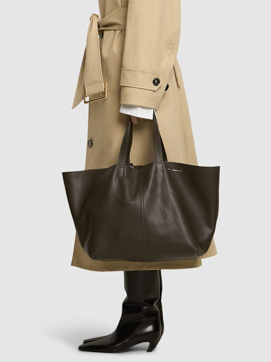 AMI Paris: Midi leather tote bag - women_1 | Luisa Via Roma