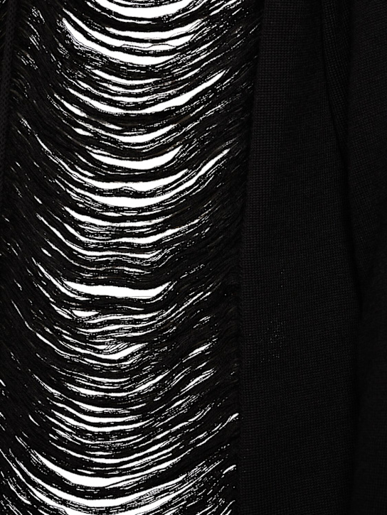 Rick Owens: LS top sweater - Black - men_5 | Luisa Via Roma
