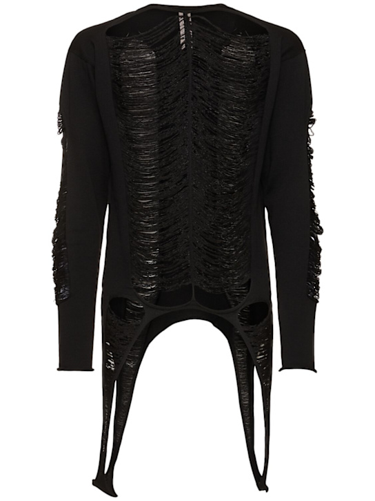 Rick Owens: LS top sweater - Black - men_0 | Luisa Via Roma
