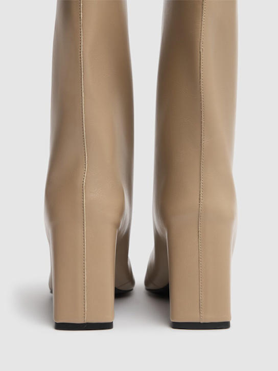 Coperni: 85mm Bridge leather boots - Beige Taupe - women_4 | Luisa Via Roma