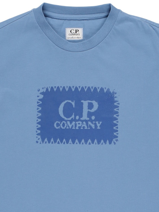 C.P. Company: Printed logo cotton jersey t-shirt - kids-boys_1 | Luisa Via Roma