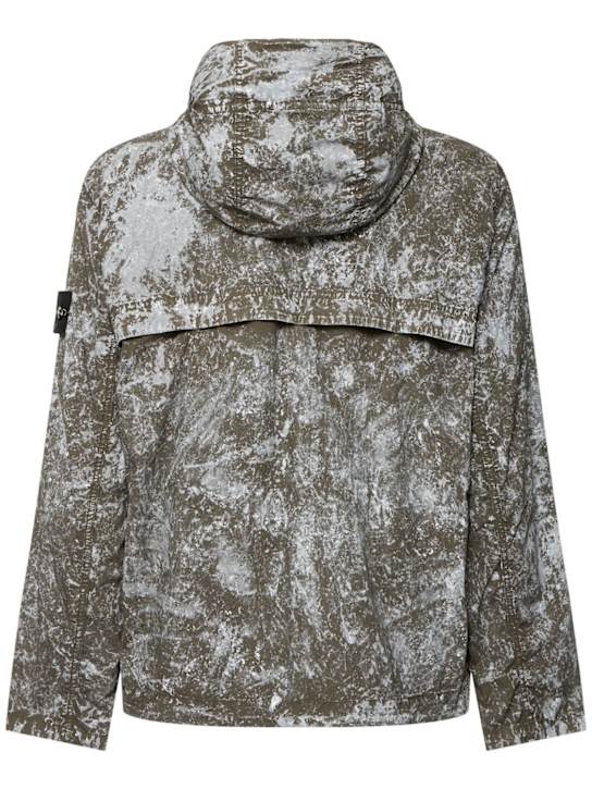 Stone Island: LuisaViaRoma hooded jacket - Verde Militare - men_3 | Luisa Via Roma