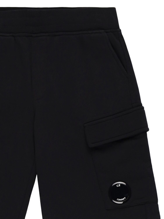 C.P. Company: Cotton sweat shorts - Black - kids-boys_1 | Luisa Via Roma