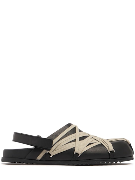 Rick Owens: Megalaced mules - Black - men_0 | Luisa Via Roma