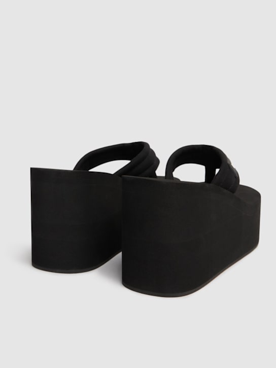 Coperni: 100mm Logo platform flip-flops - Black - women_3 | Luisa Via Roma