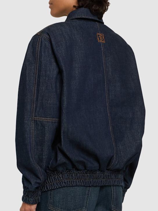 Magda Butrym: Zip-up denim bomber jacket - Navy - women_2 | Luisa Via Roma