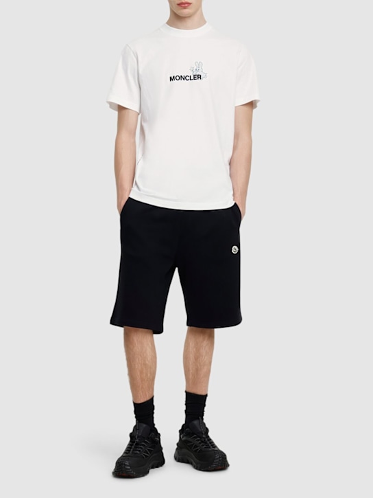 Moncler Genius: Moncler x FRGMT logo sweat shorts - men_1 | Luisa Via Roma
