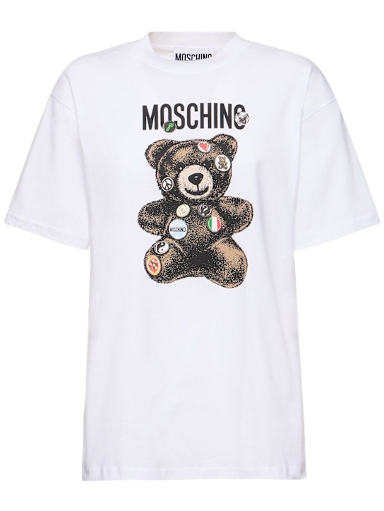 Moschino: Cotton poplin t-shirt - women_0 | Luisa Via Roma