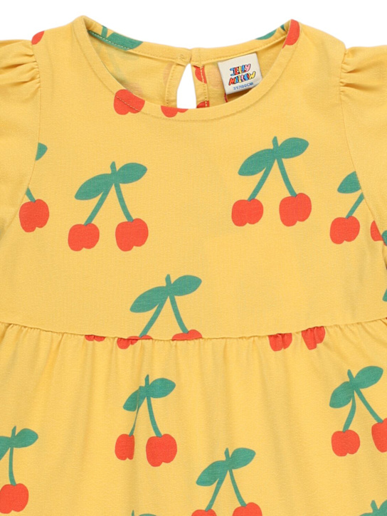 Jellymallow: チェリー柄コットンドレス - イエロー - kids-girls_1 | Luisa Via Roma