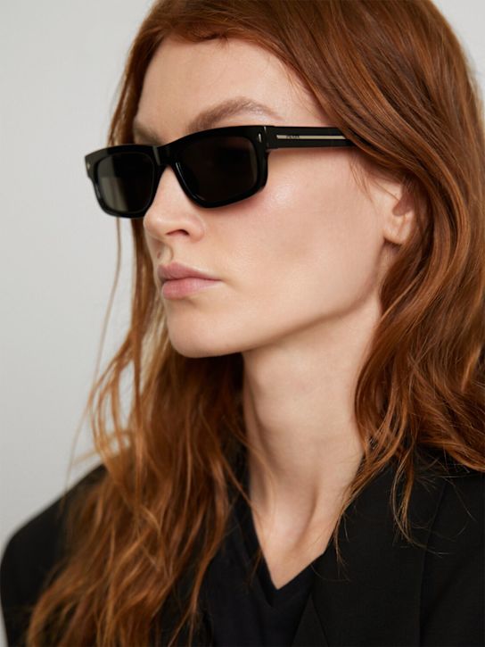 Prada: Squared acetate sunglasses - Black - women_1 | Luisa Via Roma