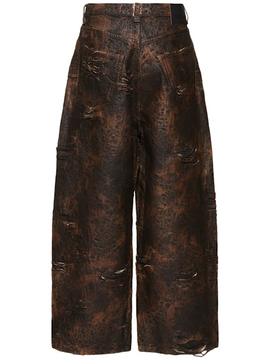 Acne Studios: Monogram涂层牛仔裤 - 棕色 - men_3 | Luisa Via Roma