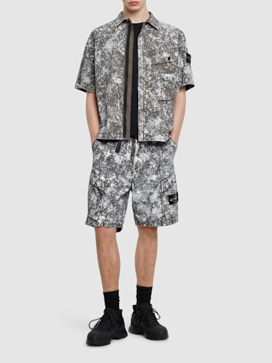 Stone Island: LuisaViaRoma Bermuda shorts - Verde Militare - men_1 | Luisa Via Roma