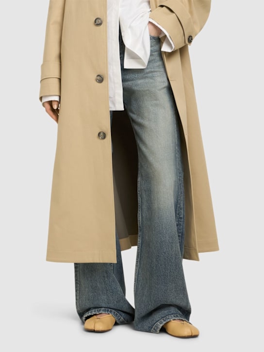 Maison Margiela: 10mm Tabi leather ballerina flats - women_1 | Luisa Via Roma