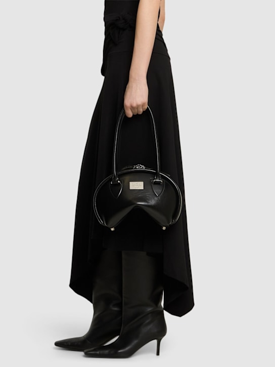 Acne Studios: Small Bowlina leather shoulder bag - women_1 | Luisa Via Roma