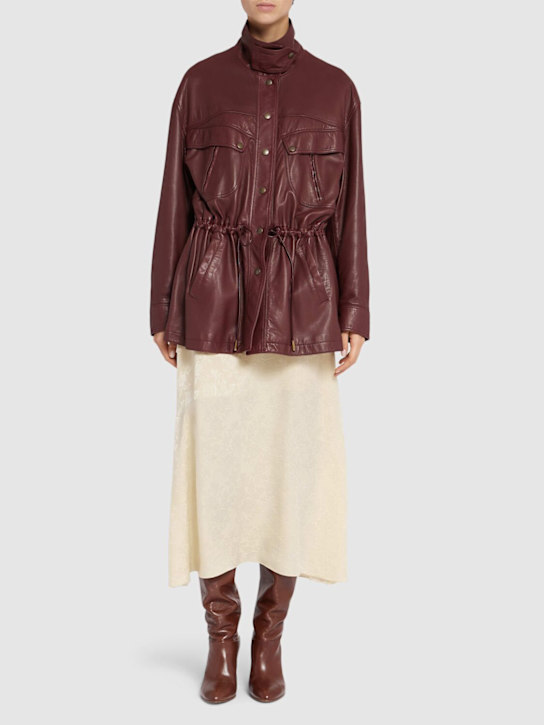 Chloé: Leather jacket - women_1 | Luisa Via Roma