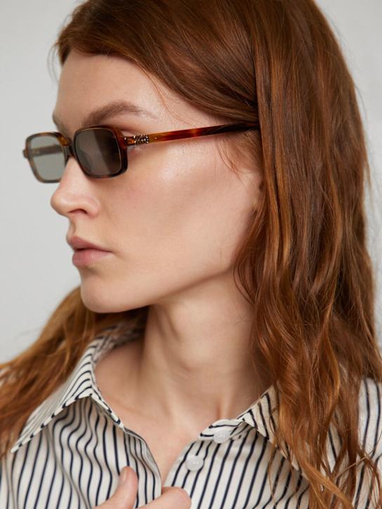 Miu Miu: Occhiali da sole quadrati Regard in acetato - women_1 | Luisa Via Roma
