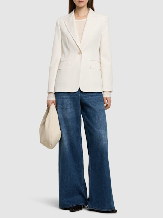Max Mara: Palchi single breasted gabardine blazer - women_1 | Luisa Via Roma